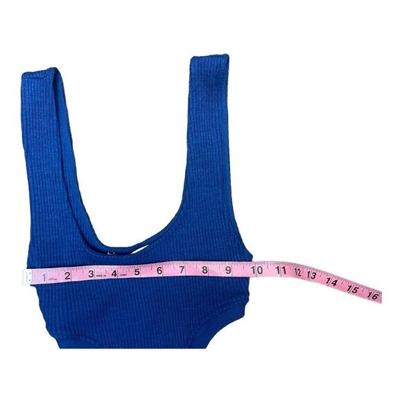 NWT Zara Side Cutout Blue Knit Mini Dress Size S - Picture 4 of 7